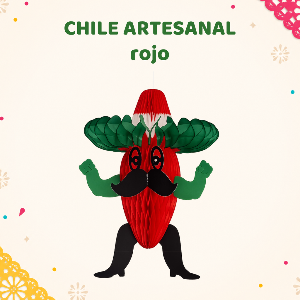 Chile Artesanal Decorativo Rojo
