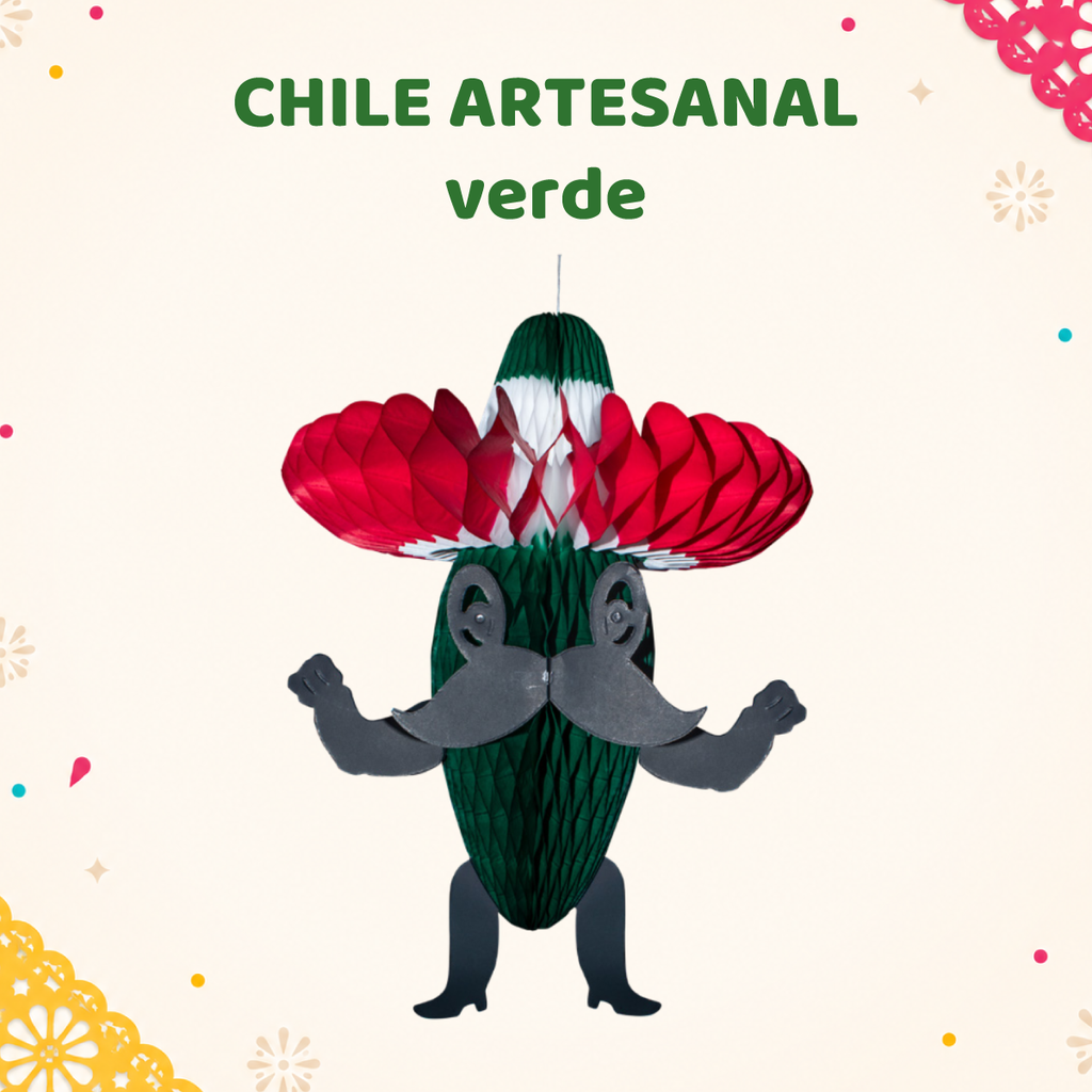 Chile Artesanal Decorativo Verde